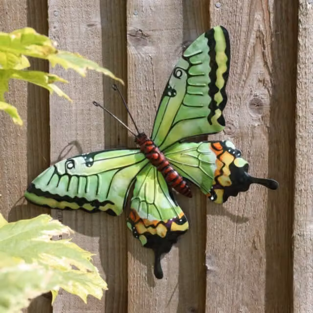 Betley Butterfly Green Metal Wall Decoration