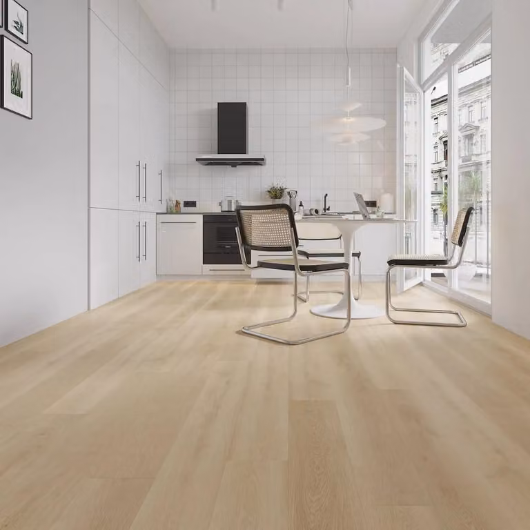 Vinyl Flooring UK Woodlands Forest Luxury Wood Look Vinyl Tiles, 16 Planks, Covers 3.67sqm, Light Brown