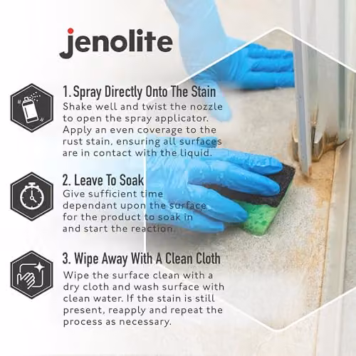 JENOLITE Multi-Surface Rust Stain Remover for Interior and Exterior Use, 500ml – 4
