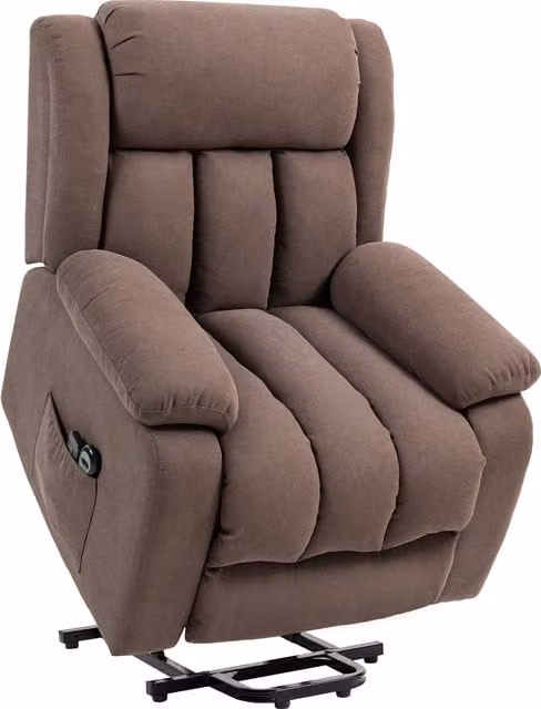 HOMCOM Eight-Point Massage Electric Lift Recliner Chair for Seniors in Dark Brown – 1