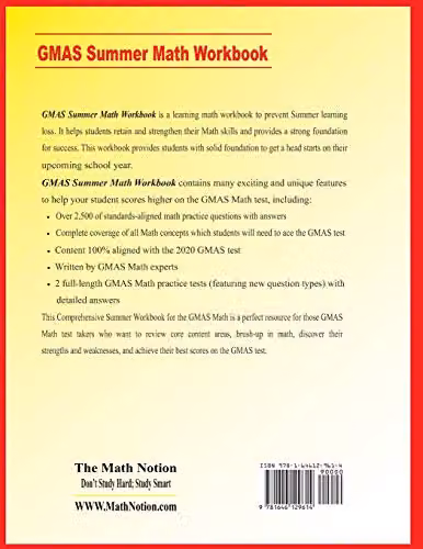 Math Notion Georgia Milestones Assessment System Grade 6 Summer Math Workbook with Two Complete GMAS Math Practice Tests, Multicolour – 2