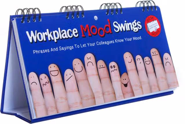 Boxer Gifts Workplace Mood Swings Flip Book in Multicolour