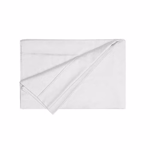 Belledorm 200 Thread Count White Egyptian Cotton Percale Flat Sheet, Single, W/D/H: 90 x 200 cm – 1