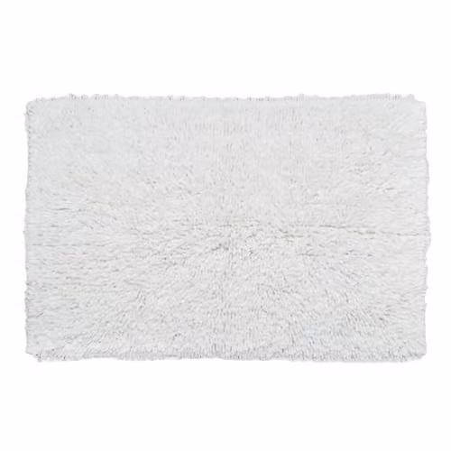 Allure Bath Fashions Tumble Twist Cotton Bath Mat, White, W: 55 cm, L: 90 cm – 1