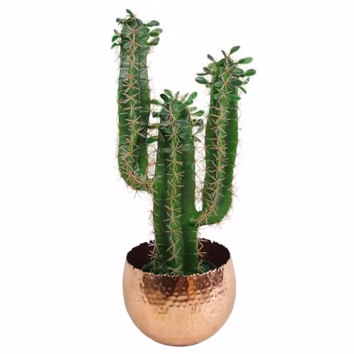Leaf Large Hammered Metal Tabletop Planter in Bronze, W/D/H: 22 x 22 x 17 cm – 2