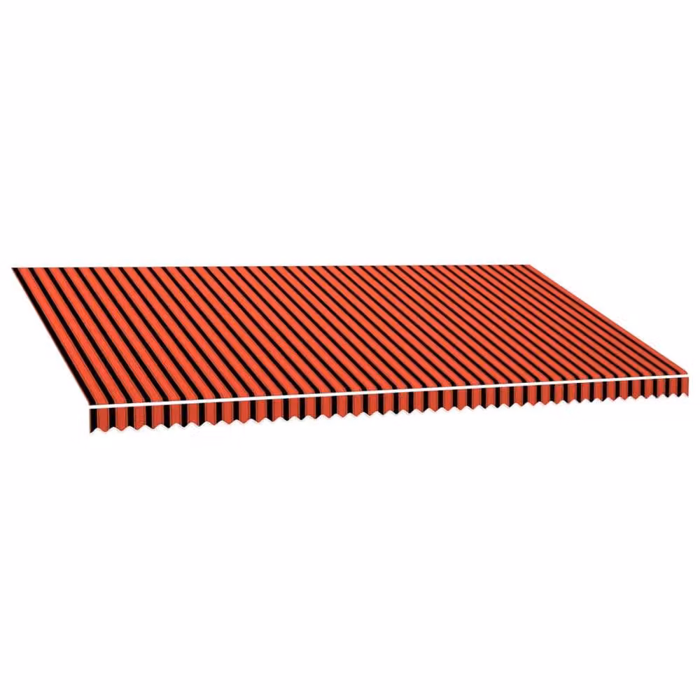 Berkfield Home Durable Polyester Awning Sunshade Canvas in Orange and Brown, W: 600 cm, D: 300 cm – 2