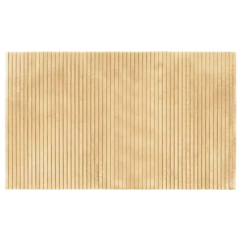 Berkfield Home Rectangular Bamboo Rug in Beige, W: 100 cm, D: 60 cm – 2
