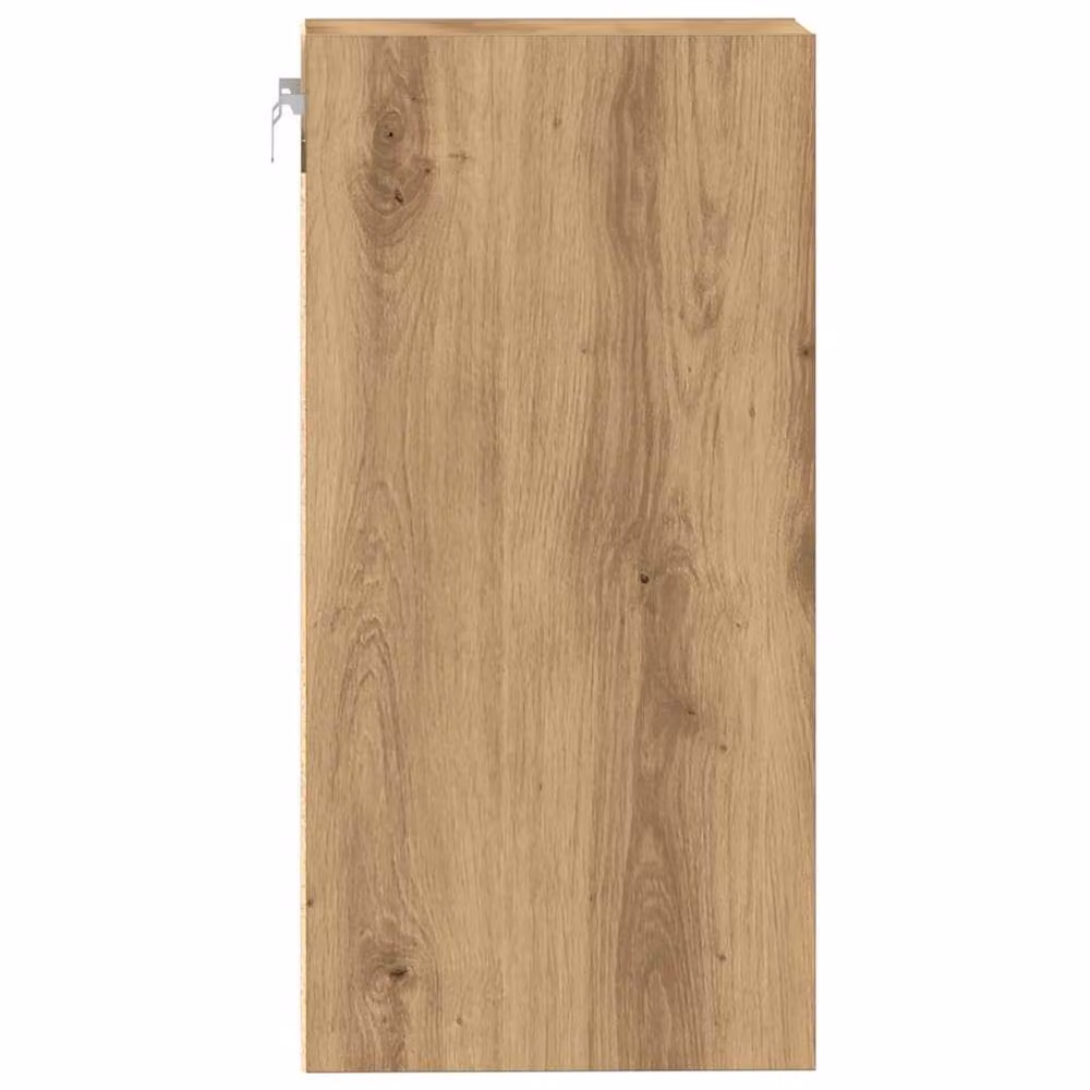 Berkfield Home Artisan Oak Wall Mounted Hanging Cabinet in Brown, W/D/H: 40 x 29.5 x 60 cm – 4