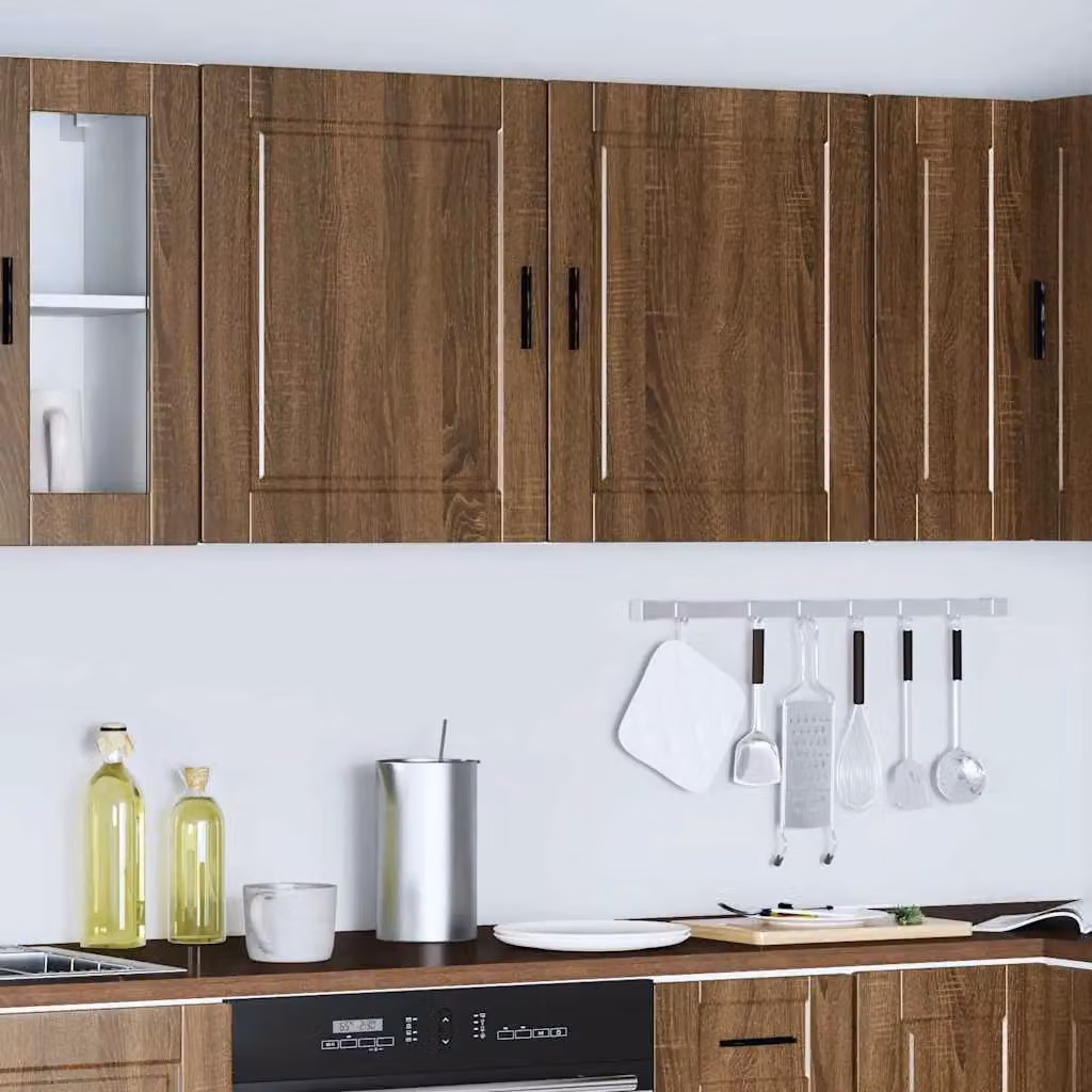 Berkfield Home Porto Brown Oak Kitchen Wall Cabinets, 2 Piece Set – 2