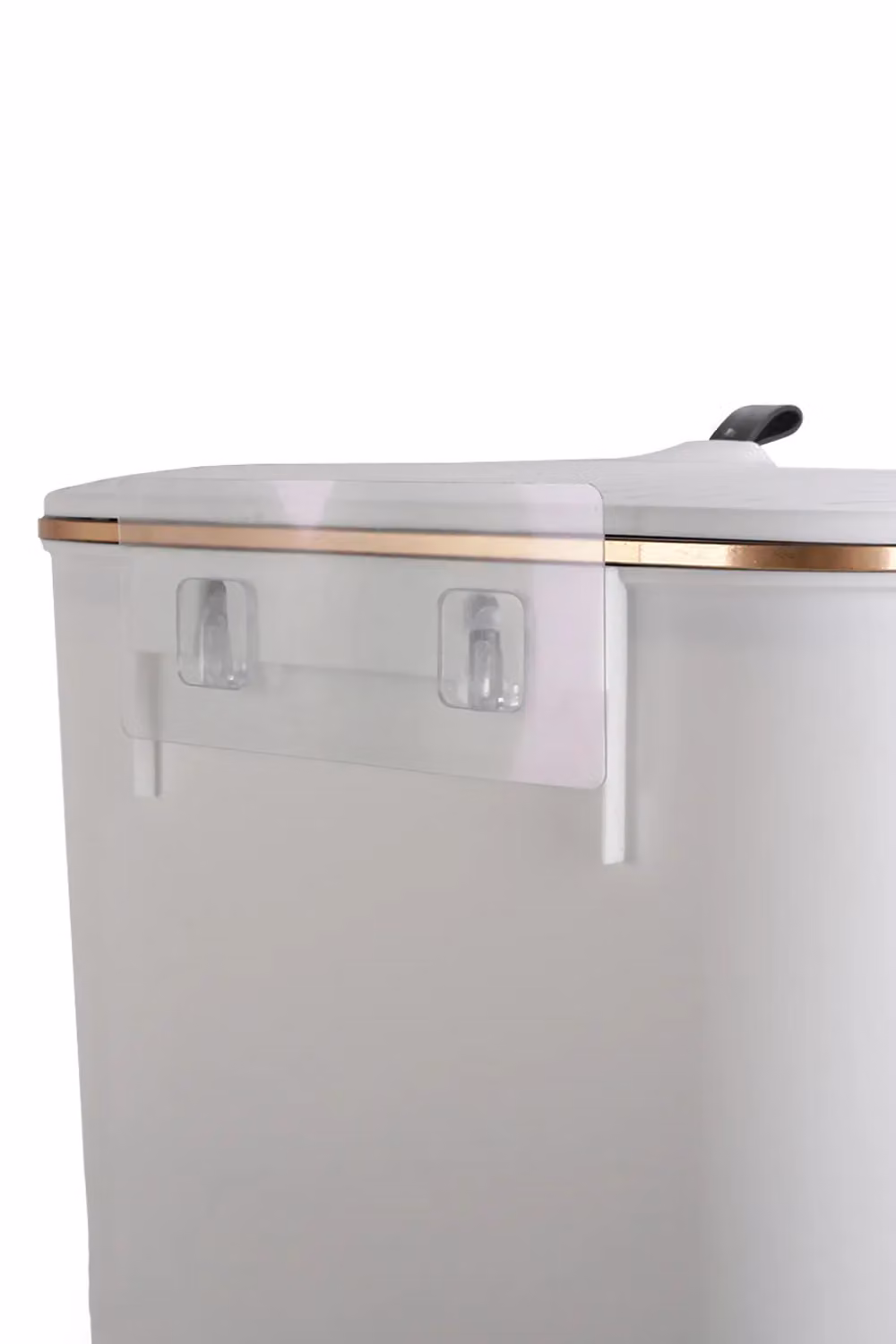 Living and Home 11L White Wall-Mounted Kitchen Hanging Waste Bin with Flip-top Lid – 4
