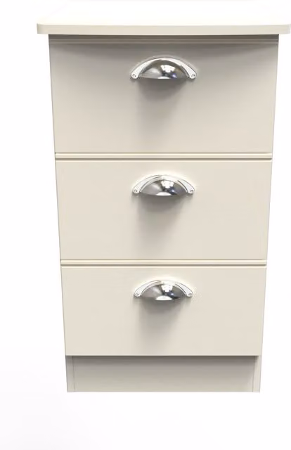 2 U Albert 3 Drawer Bedside Cabinet in Beige