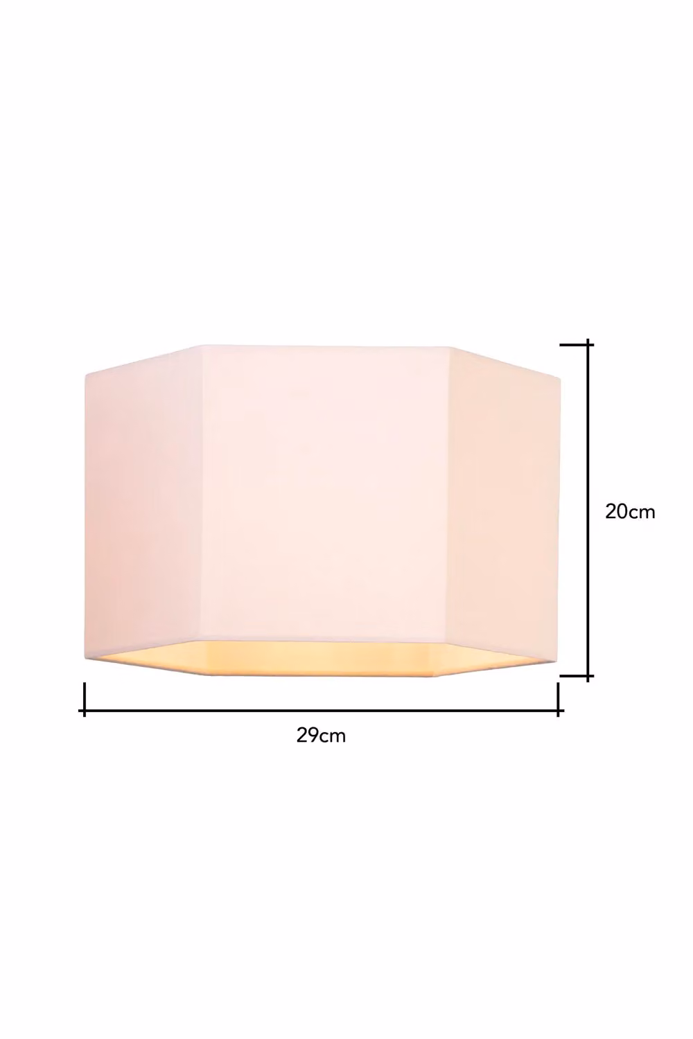 BHS Lighting Glow Hexagon Easy Fit Fabric Light Shade in Pink – 2