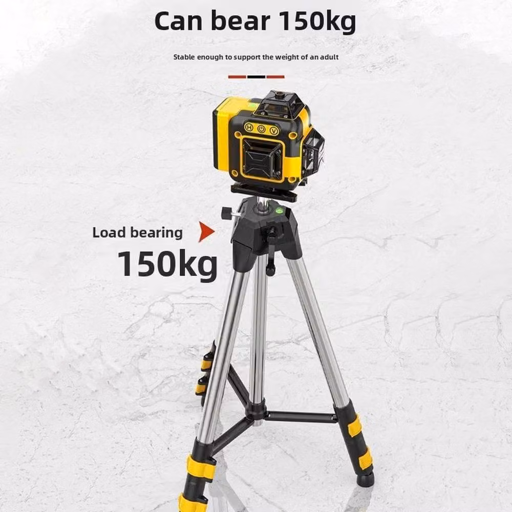 SPETLEK Universal Laser-Level Tripod Adjustable Height Stand, Silver, W/D/H: 120 x 52 x 120 cm – 2