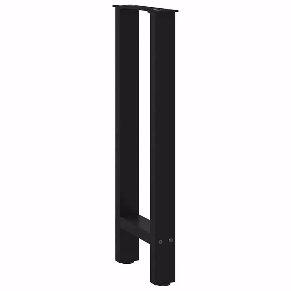 Berkfield Home Modern Black Steel Coffee Table Legs, 2 Pieces, W/D/H: 38 x 38 x 73 cm – 3