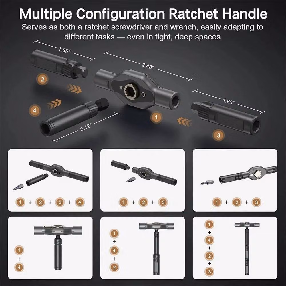 Havendro 42-in-1 Magnetic Ratchet Screwdriver Set in Black – 3