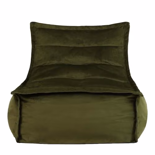 icon Dolce Velvet Bean Bag Lounger with EPS Polystyrene Filling, Green – 3