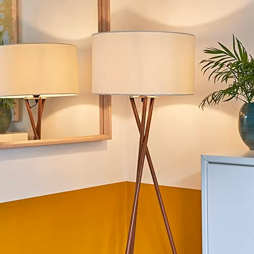 MiniSun Modern Copper Metal Cylinder Floor Lamp Base, Height: 136 cm – 5