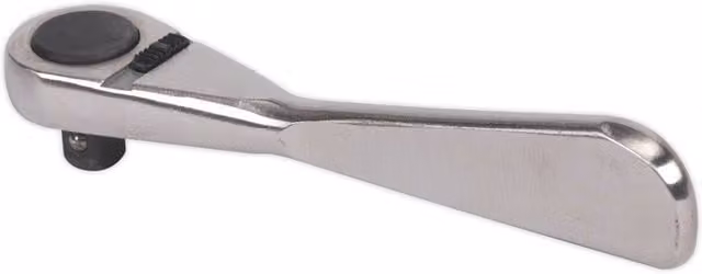 Loops Stainless Steel Micro Ratchet Wrench 1/4 inch Sq Drive 72-Tooth Silver