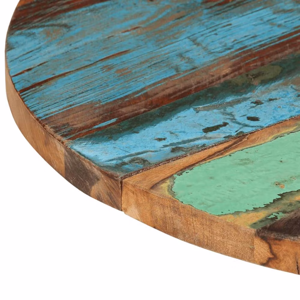 Berkfield Home Round Solid Reclaimed Wood Table Top, Multicolour, Diameter: 60 cm – 3
