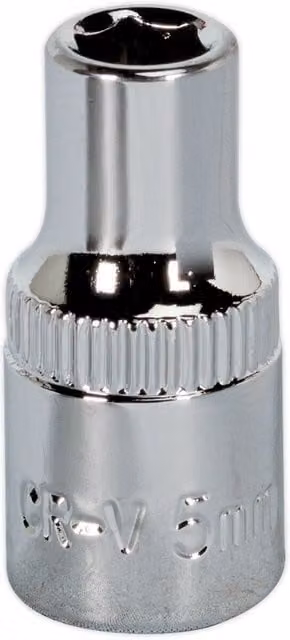 Loops 5mm Forged Steel Drive Socket 1/4 inch Square Drive in Silver Chrome Vanadium – 1