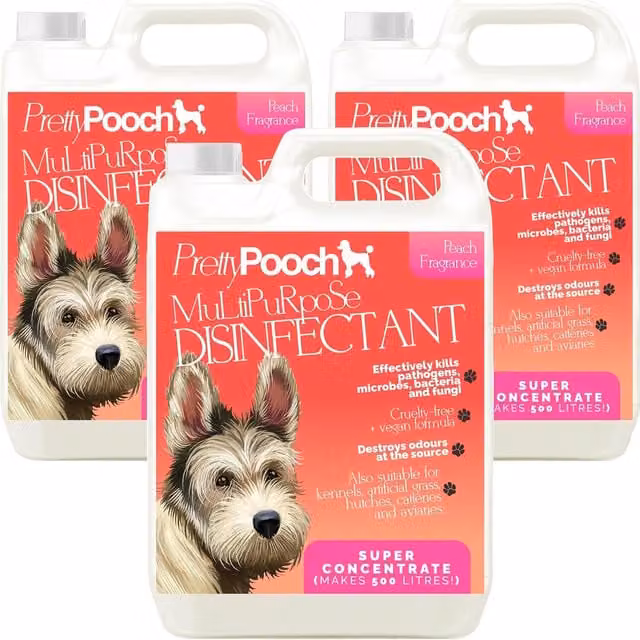 Pretty Pooch Multipurpose 3 in 1 Antibacterial Disinfectant, Peach, 15 kg