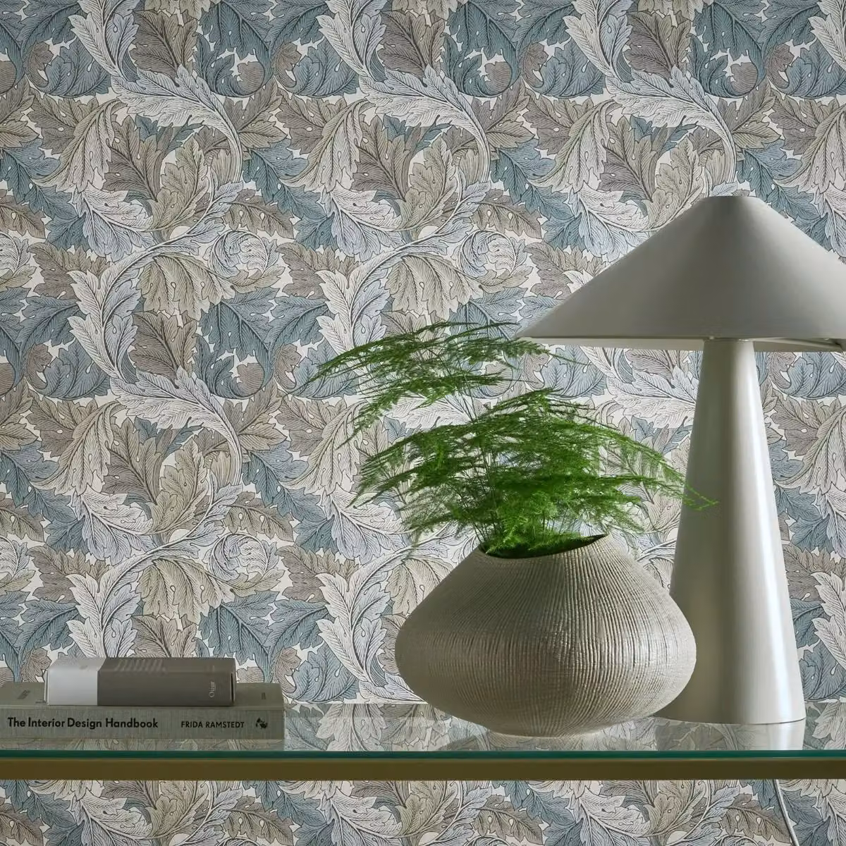 Clarke & Clarke Blue Botanical Floral Art Nouveau Non-Woven Wallpaper – 2