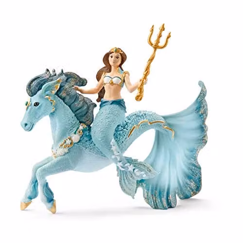 Schleich Bayala Mermaid Eyela and Underwater Horse Figure Set, Multicolour