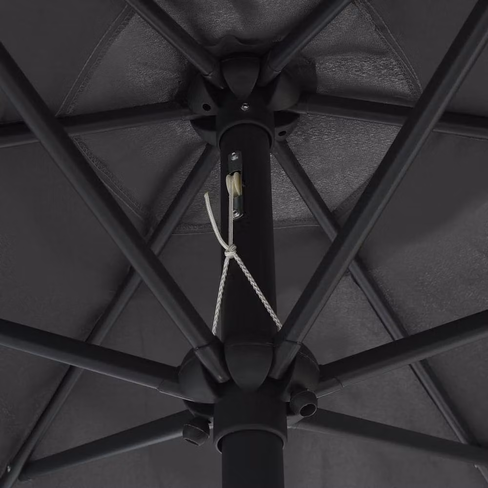 Berkfield Home Outdoor Parasol with Aluminium Pole, Anthracite, W: 270 cm, D: 246 cm – 2