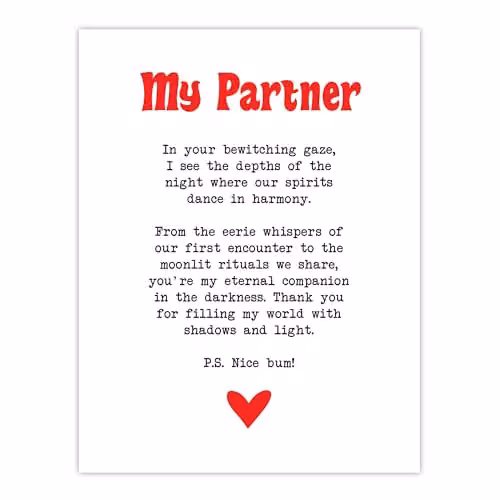Artery8 Love Poem Goth Romantic Poetry Wall Art Poster Print on Thick White Paper, W: 46 cm, H: 61 cm – 1