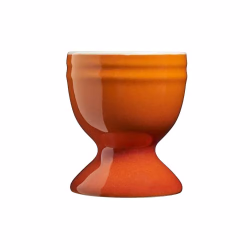 Cooks Professional Set of 4 Orange Stoneware Egg Cups, Microwave and Dishwasher Safe – 4