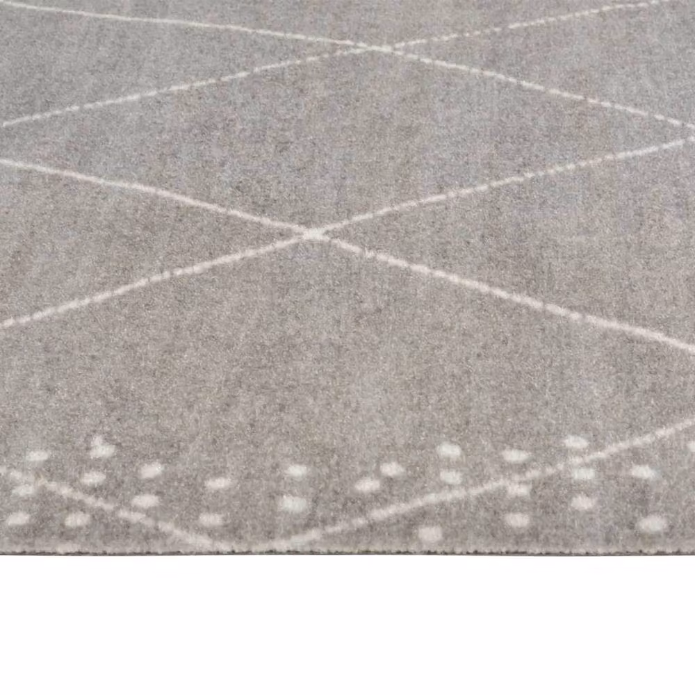 Berkfield Home Washable Grey Velvet Kitchen Rug with Diamond Pattern, W: 60 cm, L: 300 cm – 2