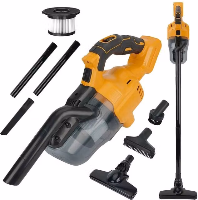 FLAVORA Cordless Handheld Battery Vacuum Cleaner in Yellow – 1