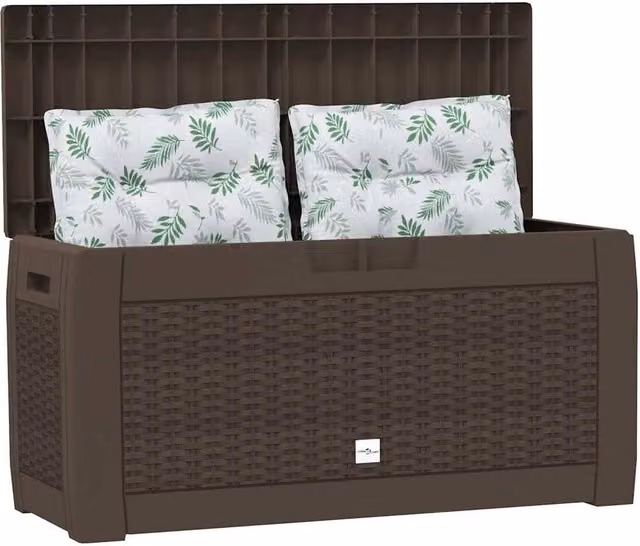 Berkfield Home Garden Storage Box in Brown, W/D/H: 119 x 48 x 60 cm – 1