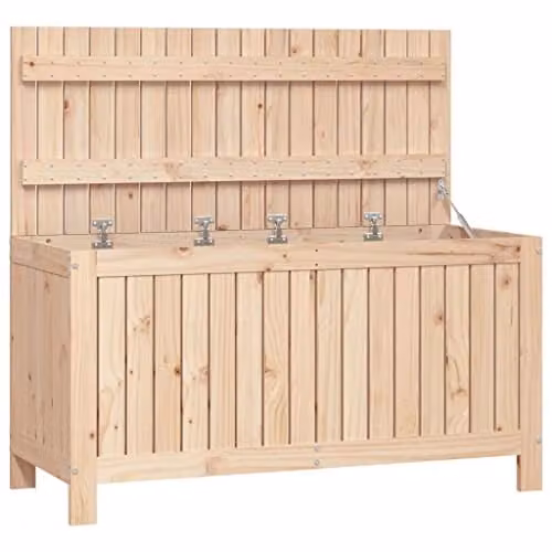 vidaXL Garden Storage Box in Brown Rustic Solid Pine, W/D/H: 115 x 49 x 60 cm