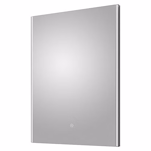 nuie LQ503 Anser Modern Wall Hung LED Bathroom Mirror with Touch Sensor and Built-in Demister Pad, W: 70 cm, H: 50 cm, White – 1