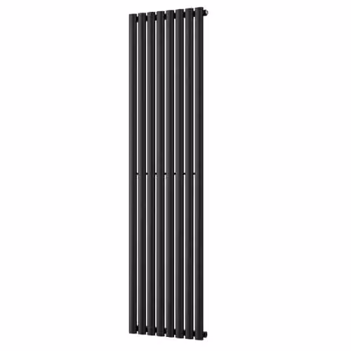 UK Radiators Omeara Black Elliptical Tube Vertical Designer Radiator, H 180 cm x W 46.4 cm – 2