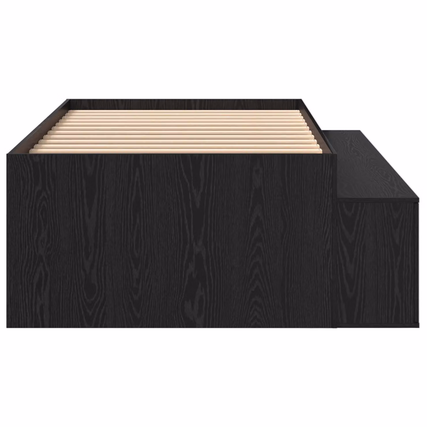 Berkfield Home Modern Storage Bed Frame with Drawers, Black Oak, W: 80 cm, L: 200 cm – 3