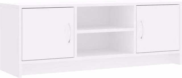Berkfield Home Modern White TV Cabinet in Matt MDF, W: 102 cm, D: 30 cm, H: 37.5 cm