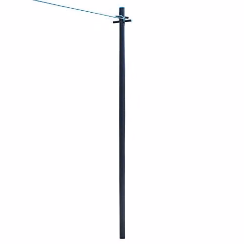 JVL Rotary Clothes Pole Post with 30m Washing Line and Ground Spike, Petrol Grey – 1