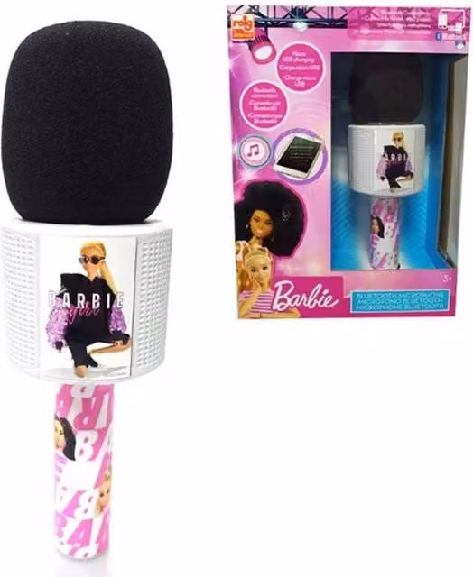 Mattel Barbie Bluetooth Microphone with Speaker, Pink