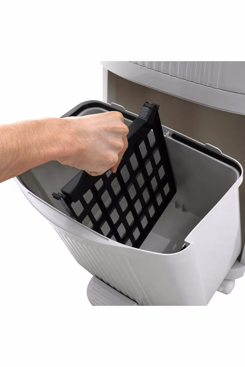 Living and Home 36L Grey Pedal Recycling Bin with Removable Inner Bucket and Lid – 3