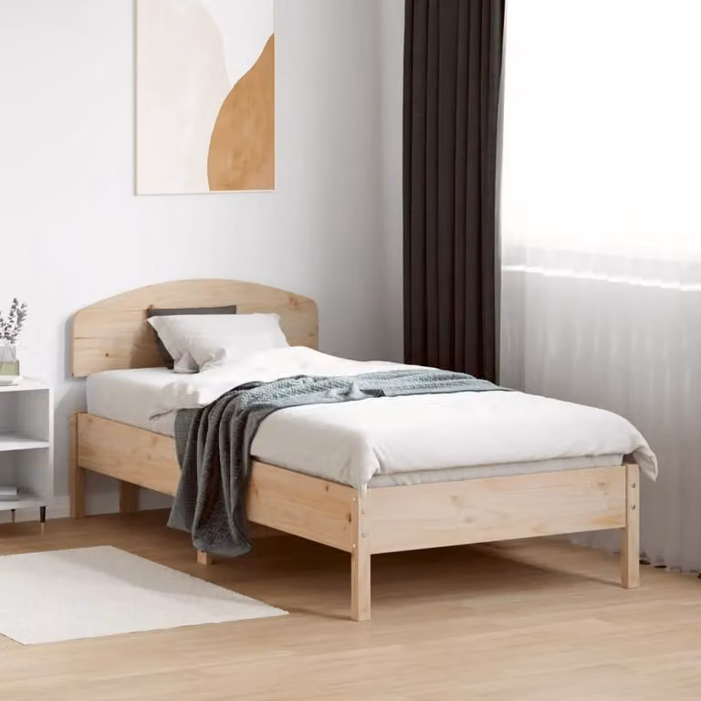 Berkfield Home Rustic Solid Wood Pine Headboard, Brown, Width: 75 cm