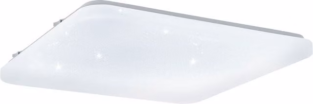 Loops Modern White LED Ceiling Light with Crystal Effect Plastic and Metal Shade