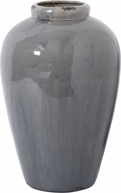 Glowrex Grey Tall Juniper Ceramic Tabletop Vase