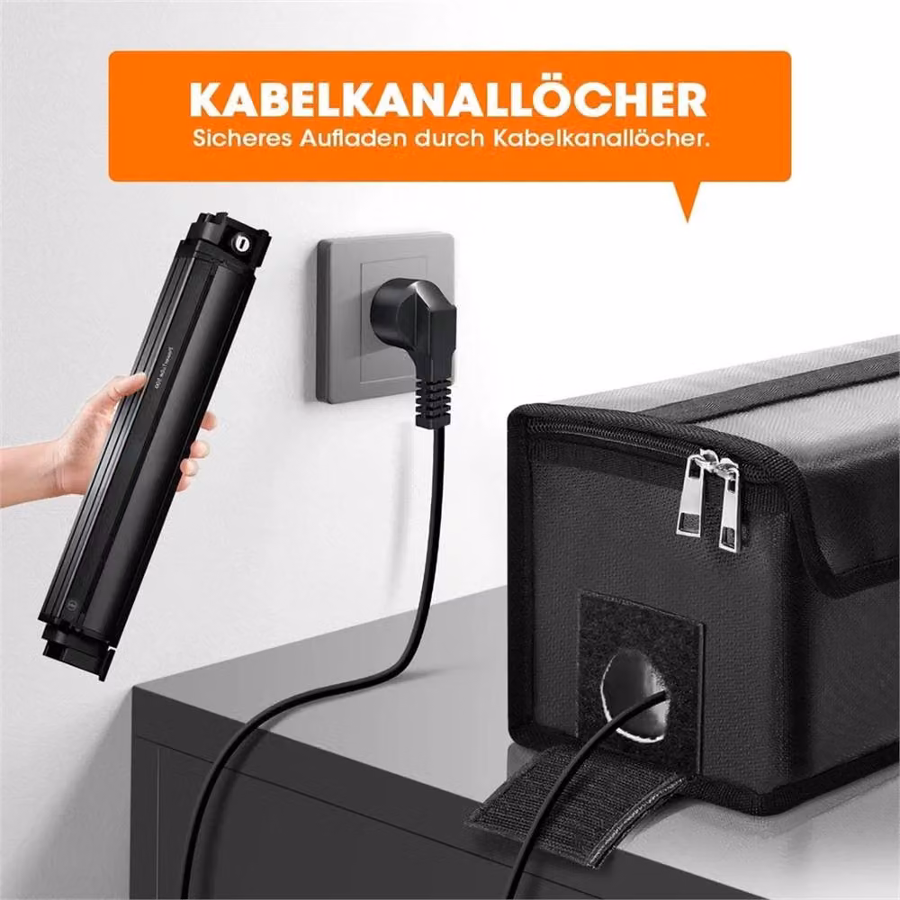 Nordara Black Fireproof and Explosion-Proof eBike Battery Storage Bag with Handles – 5