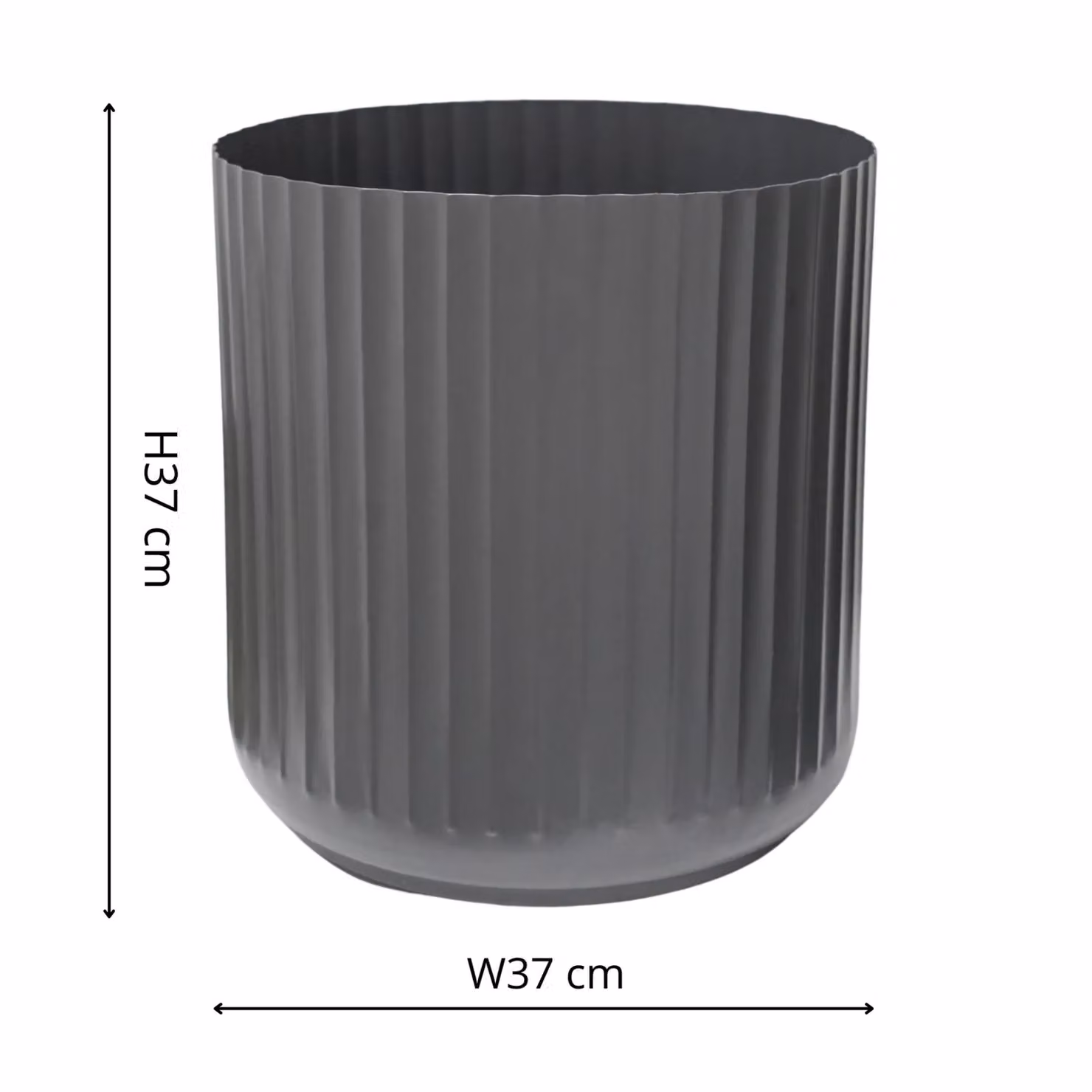 Ivyline Hudson Corrugated Steel Planter Set of Two in Grey, W37 x D37 x H37 cm – 3