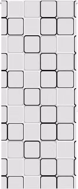 Berkfield Home White Opaque Shower Roller Blind, W: 90 cm, H: 240 cm