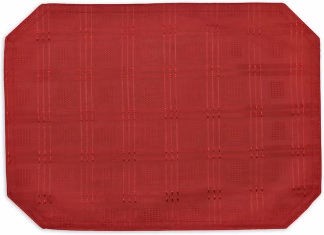 Kitchen Trends Modern Jacquard Hampton Red Placemats (2 Pcs)
