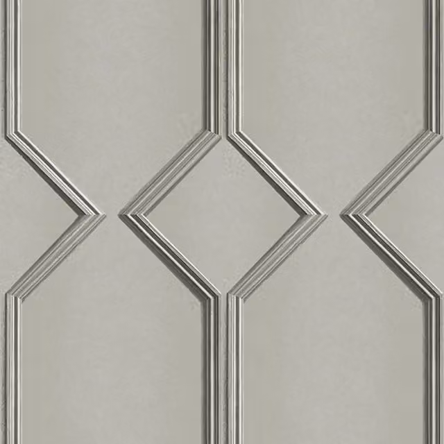 Belgravia Alessia Abstract Geometric Grey Vinyl Wallpaper Roll