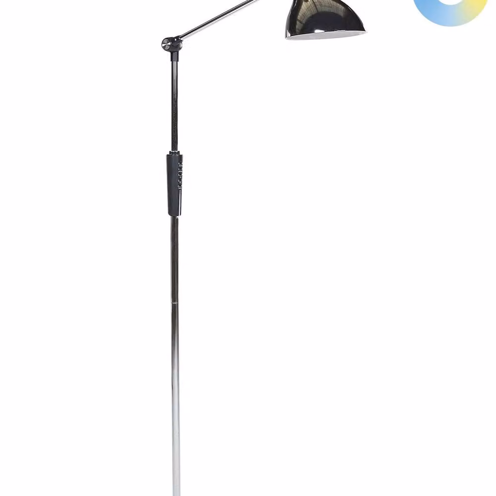 Wyld and Coco Silver Metal LED Floor Lamp with Dimmable CCT Adjustable Task Arm, Height: 169 cm – 2